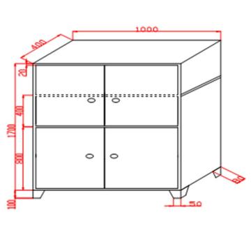 天马 工艺器具柜，规格：1000*400*1800mm