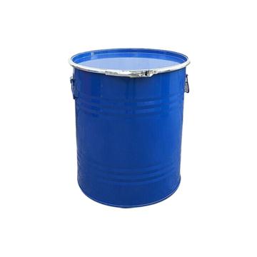 安赛瑞 圆形开口烤漆铁皮桶，50L，尺寸：φ380×480mm，蓝色，200221