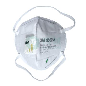 3M 防尘口罩，9502V+，KN95头带式带阀防护口罩，环保装 25个/袋