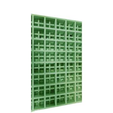 JDG 玻璃钢格栅，1413×4000×25mm，方格38×38+19×19mm 月牙面，绿色，邻苯树脂 售卖规格：1块