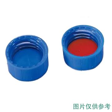 亚速旺/Asone 标准螺口进样瓶(9-425)，白胶蓝膜垫片一字预开蓝顶空盖，CC-4368-04 售卖规格：100只/盒