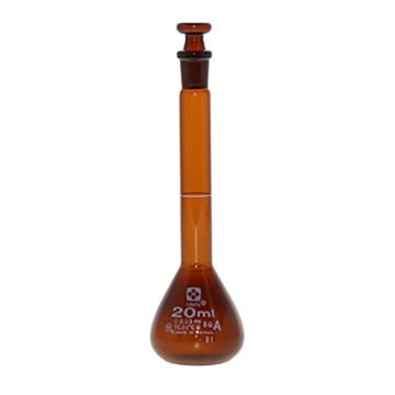 柴田科学/SIBATA 容量瓶，6-241-03 20ml，高精度，茶色 售卖规格：1个