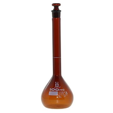 柴田科学/SIBATA 容量瓶，6-241-06 100ml，高精度，茶色 售卖规格：1个