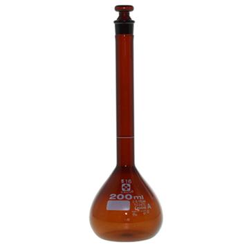 柴田科学/SIBATA 容量瓶，1-8659-07 200ml，A级，茶色 售卖规格：1个
