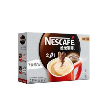 雀巢（Nestle）2合1速溶咖啡,330g 无蔗糖 微研磨 30条 单位：盒
