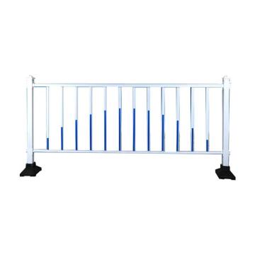 恒泊 人行道隔离栏杆公路护栏，每三米配一立柱一底座，600mm高，立柱80mm，白色 售卖规格：1米