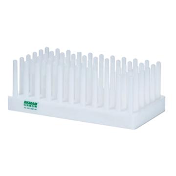 比克曼生物 塑料试管架，66柱，立柱沥式，白色，100个/箱，110409002 售卖规格：1个