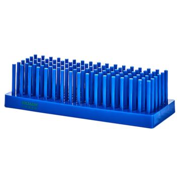比克曼生物 塑料试管架，102柱，立柱沥式，蓝色，110409003 60个/箱 售卖规格：1个