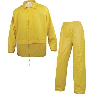代尔塔/DELTAPLUS 涤纶雨衣套装，407003-L-黄色 售卖规格：1套