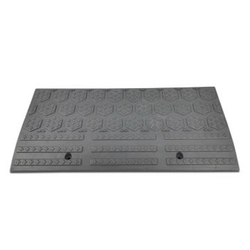 安赛瑞 路沿坡,塑料台阶垫斜坡垫,便携式马路牙子台阶上坡垫,60×34×15cm,灰色,企业专享,25958