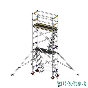 英司腾 铝合金脚手架，SPAN500W-S2I-4 单宽斜爬梯焊接型,平台高度4.2m,工业级承重900KG 售卖规格：1套