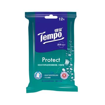 得宝/Tempo 单层卫生湿巾，T3002 12片/包 10包/袋 6袋/箱 售卖规格：1箱