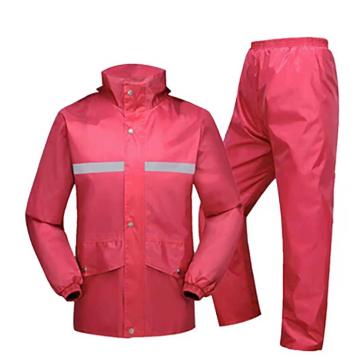 谋福 劳动防护分体雨衣套装0019，红色，含上衣×1+裤子×1 ，XL（165-170）