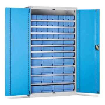 位邦 储物柜，77.6801.12 1023×550×1800mm,蓝门灰柜,对开钢门柜,10层层板,含料盒 售卖规格：1个