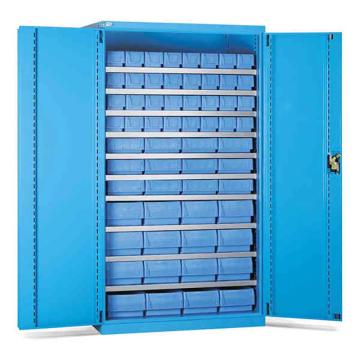 位邦 储物柜，77.6801.02 1023×550×1800mm,蓝色,对开钢门柜,10层层板,含料盒 售卖规格：1个