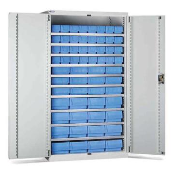 位邦 储物柜，77.6801.01 1023×550×1800mm,灰色,对开钢门柜,10层层板,含料盒 售卖规格：1个