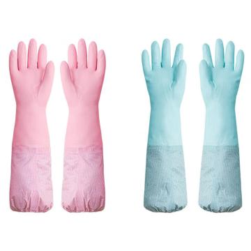 茶花 套袖保暖手套，224001 加绒加长束口型 随机色 售卖规格：1双