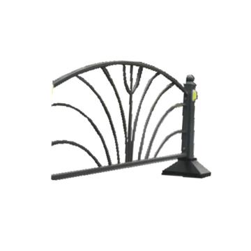锦安行 镀锌钢花式护栏，黑色 1200×850×3000mm 水泥钢板底座，JCH-HL-904 售卖规格：1套