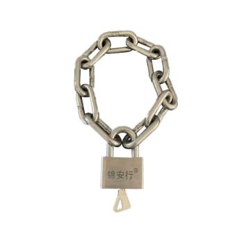 锦安行 304不锈钢链条锁，JCH-LS3-3K φ10mm×2m＋60#短梁通开不锈钢锁头（含1把钥匙） 售卖规格：1条