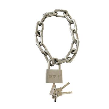 锦安行 304不锈钢链条锁，JCH-LS2-4 φ8mm×3m＋50#短梁单开不锈钢锁头（含3把钥匙） 售卖规格：1条