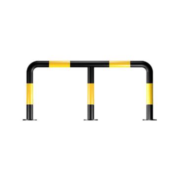 锦安行 M型钢管防撞护栏，黄黑色 单栏1500×φ76×600mm 管径2.0，JCH-DCQ15 售卖规格：1个
