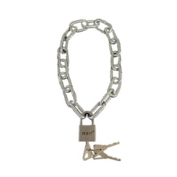 锦安行 镀锌链条锁，JCH-LS5-4 φ4mm×3m镀锌链条＋30#单开不锈钢锁头含钥匙×3 售卖规格：1条