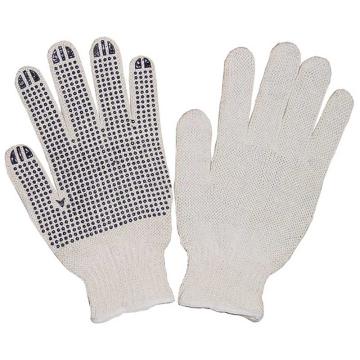 全日安 涤棉纱线点珠手套，C01BNDB 本白，650克/12双，12双/打，240双/箱 售卖规格：1打