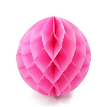 安赛瑞 蜂窝纸球，装饰布置拉花挂饰开业活动店庆氛围道具 701427 粉色 直径20cm 5个装