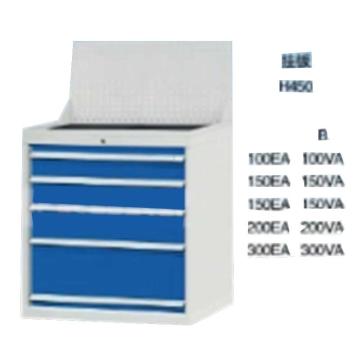 锐德 五抽工具柜,规格(mm):W876×D725×H1000,双轨,带挂板，型号:TD1003B-G 售卖规格：1台