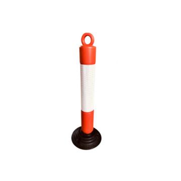 锦安行 塑料警示柱，750×95×230mm 不倒翁75cm 红体顶部带提环 纯白膜，JCH-LZ07 售卖规格：1个