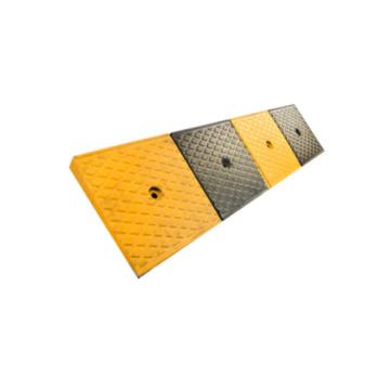 锦安行 橡胶方块纹路沿坡，100×24×4cm黄黑相见色，JCH-LYP-J118 售卖规格：1个