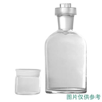 安赛瑞 溶解氧瓶 玻璃污水瓶 实验室具塞磨砂口水质采集瓶 透明双盖500ml，6B00007 售卖规格：1个