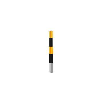锦安行 120cm预埋镀锌立柱，黄黑色 1200×φ76×150mm 壁厚2.0，JCH-LZ30 售卖规格：1个