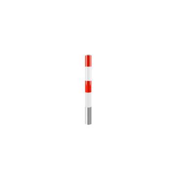 锦安行 100cm预埋镀锌立柱，红白色 1000×φ76×150mm 壁厚2.0，JCH-LZ29 售卖规格：1个