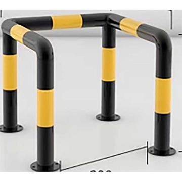 帛拉 消防栓防护栏，黑漆黄膜，单层，管直径76mm，厚1.5mm，C字型，钢制，60*60cm，高80cm 售卖规格：1个