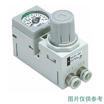 SMC 小型集装式减压阀，ARM10F1-18GPC 单体式,正面手轮型 售卖规格：1个