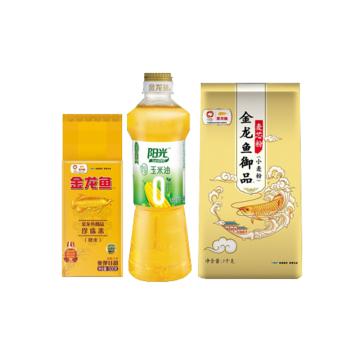 金龙鱼 粮油组合，ZL-组合10 御品珍珠米500g+阳光零反式脂肪玉米油700ml+御品麦芯粉小麦粉1kg（一件代发） 售卖规格：1套