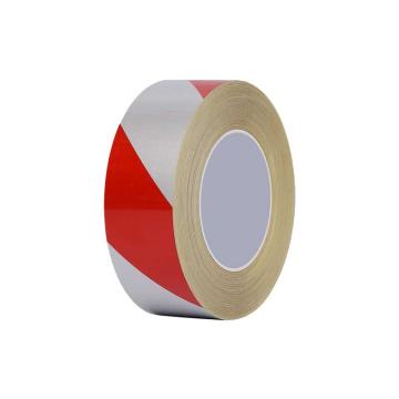 保拉 PVC安全警示胶带，反光红白膜，150mm×28米，8126 售卖规格：1卷
