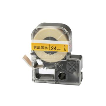 威码/VariMark 乙烯标签色带，24XYK 黄底黑字 24mm×8.5m 售卖规格：1盒