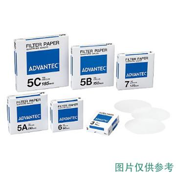 ADVANTEC 定量滤纸 No.5B 70mm 01521070 1盒(100张)，4-899-09 售卖规格：1盒