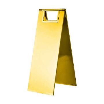 保拉 板式可折叠不锈钢告示牌，空白无字，600×220mm，钛金色，7549 售卖规格：1个