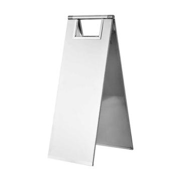保拉 板式可折叠不锈钢告示牌，空白无字，600×220mm，银色，7541 售卖规格：1个