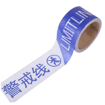 保拉 一次性PE警戒带，蓝白色，50m×55mm，PE材质，6858 售卖规格：1卷