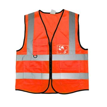 勒塔 多口袋反光背心，橙色，针织布，均码，LT-PPE882 售卖规格：1件