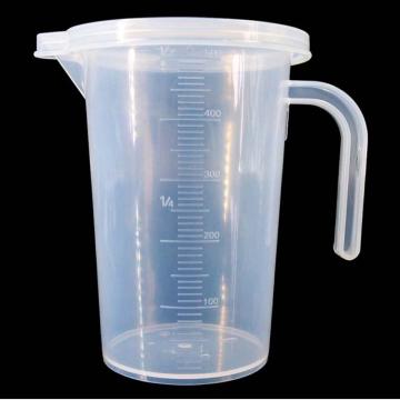 冰禹 加盖PP塑料量杯，BYA-485 500ml加盖 500ml加盖，带把手，带刻度 售卖规格：1个