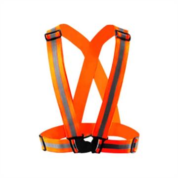 嘉辽 反光衣反光安全背带(小灰带橙色)，弹性布，均码，JT3392-04 售卖规格：1个