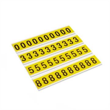 嘉辽 数字标识，黄底黑字，自粘性乙烯材料，0-9/组，90*70mm，BSFY0059 售卖规格：5组/包
