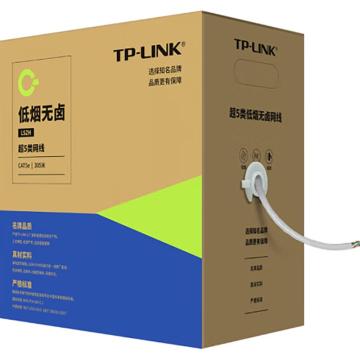 普联TP-LINK 超五类低烟无卤网络工程线，TL-EC5e-305LZ，305米，0.5±0.005mm