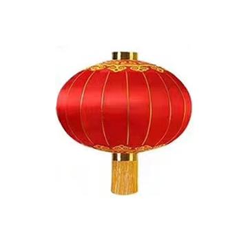 格瑞捷 春节新年节庆绸布灯笼，直径40cm，高度50cm 铁口缎面60号 售卖规格：1个