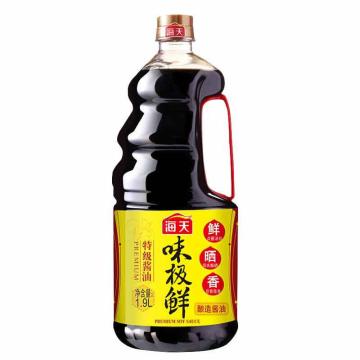 海天 调味品，味极鲜酱油，1.9L*6瓶/箱 售卖规格：1箱